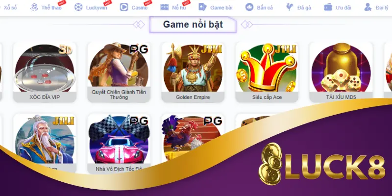 Kho game đa dạng thể loại, đáp ứng nhu cầu của khách hàng